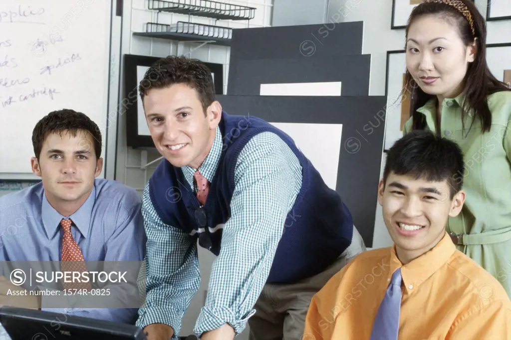 Portrait of a group of business executives in an office