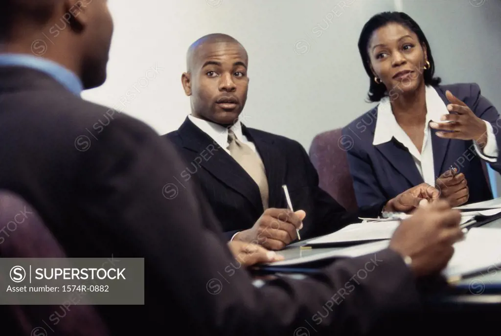 Business executives discussing in an office