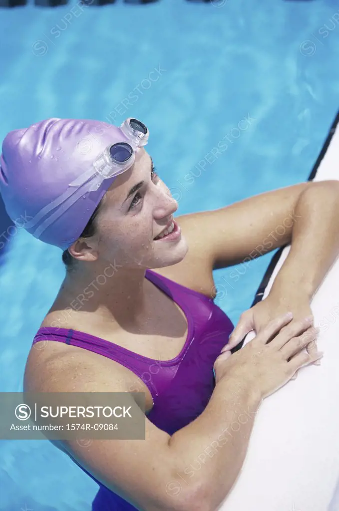 Young woman in a swimming pool