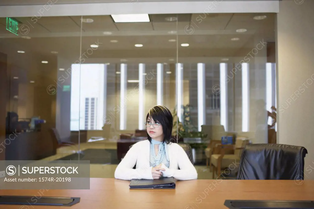 Businesswoman sitting in an office