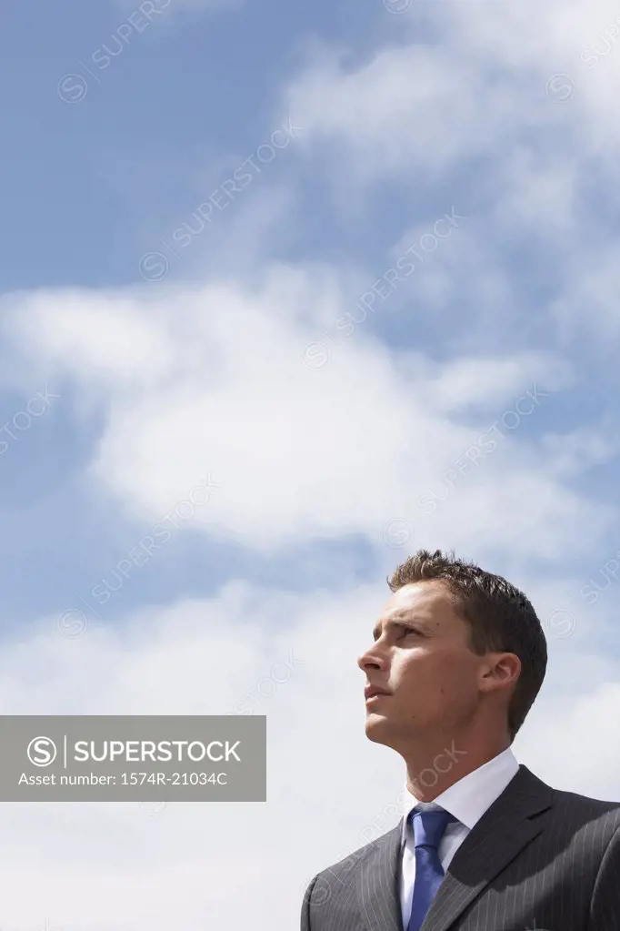 Low angle view of a businessman