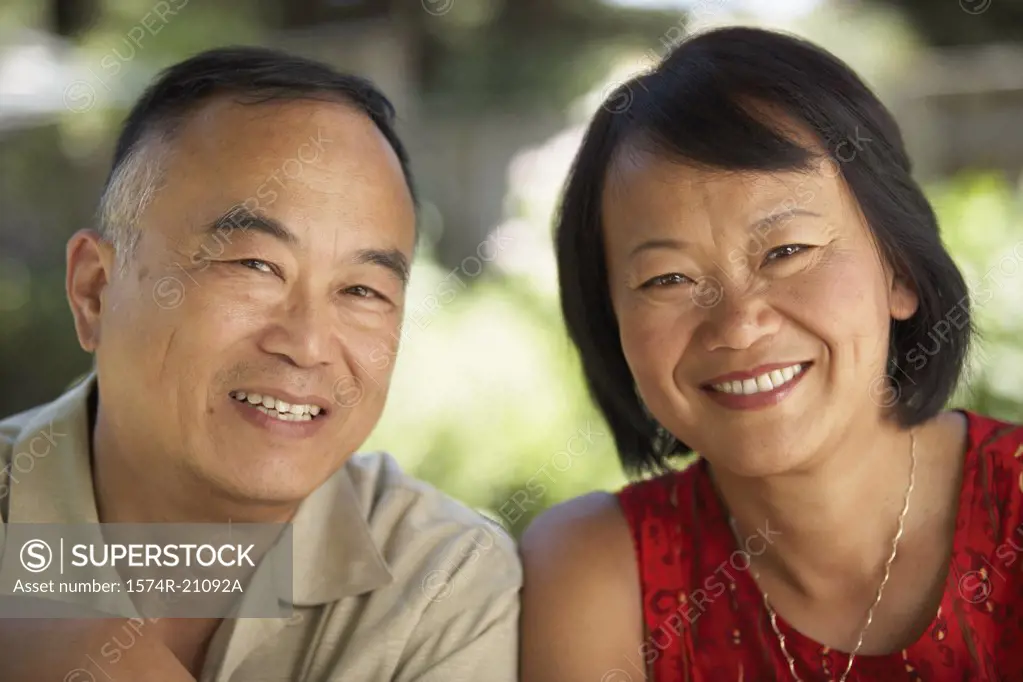 Portrait of a mature couple smiling
