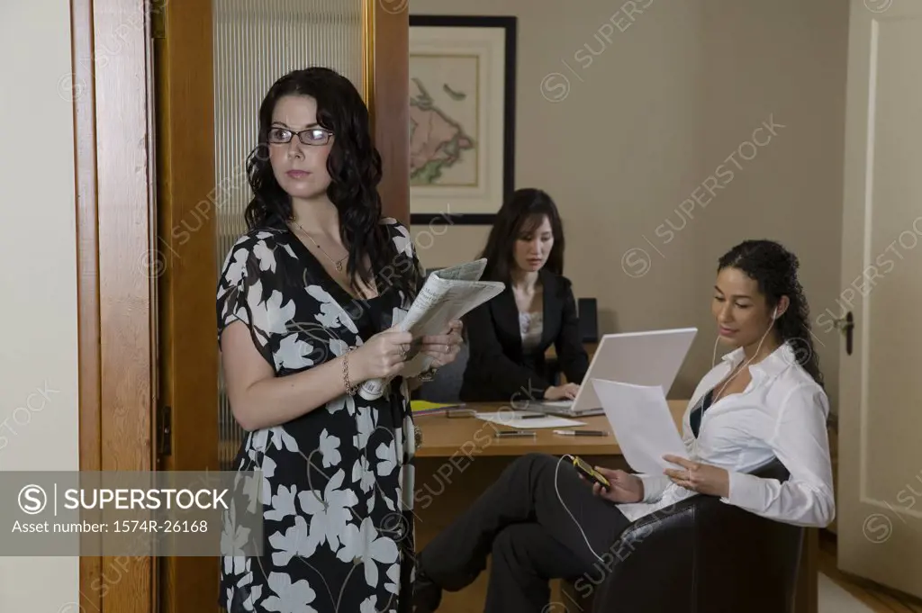 Three businesswomen in an office