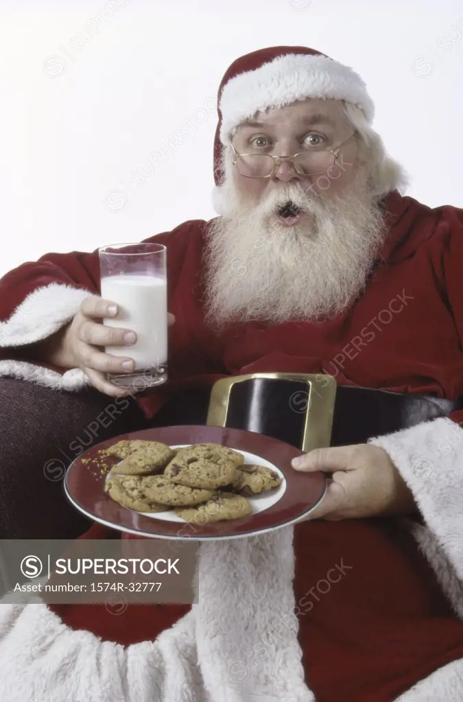 Portrait of a man dressed as Santa Claus