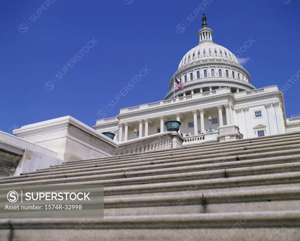 Steps in front of the Capitol Building, Washington, D.C., USA