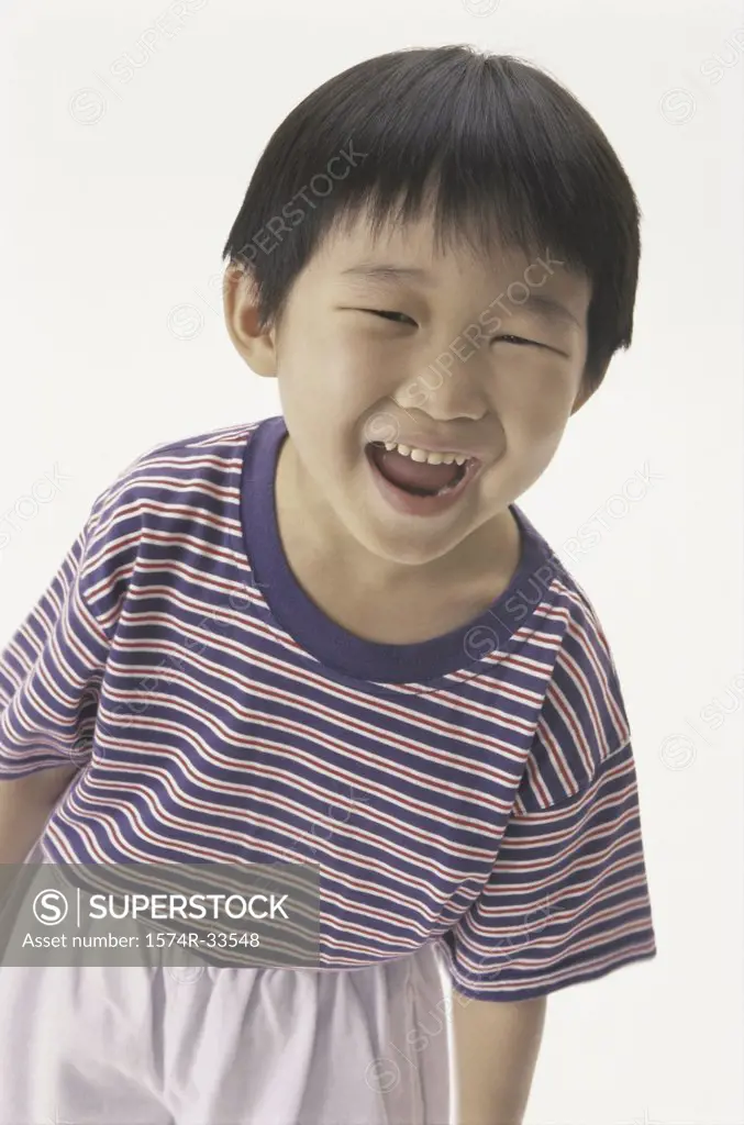 Portrait of a boy laughing