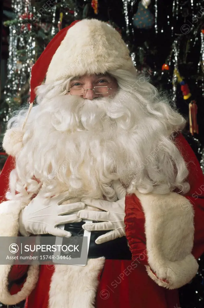 Close-up of Santa Claus laughing