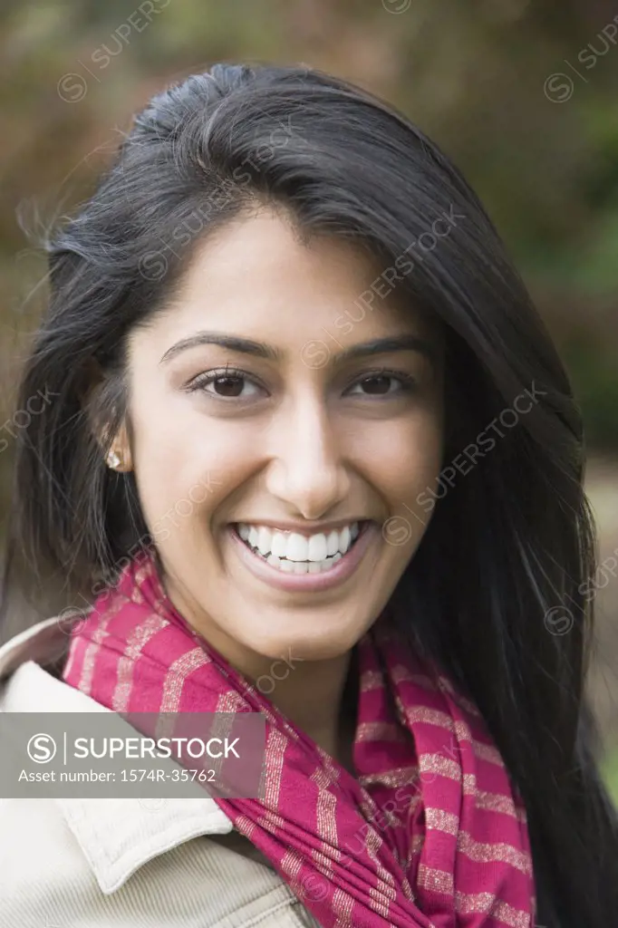 Portrait of a happy woman smiling