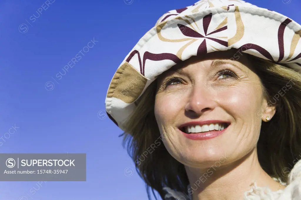 Close-up of a happy woman smiling