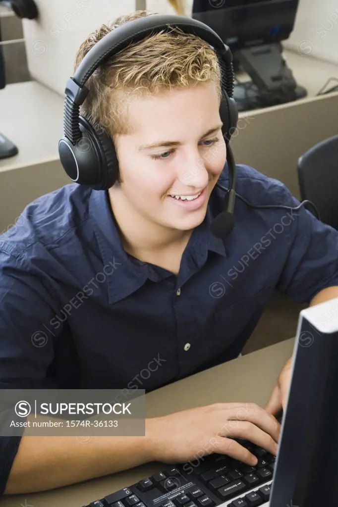 Student in a training class