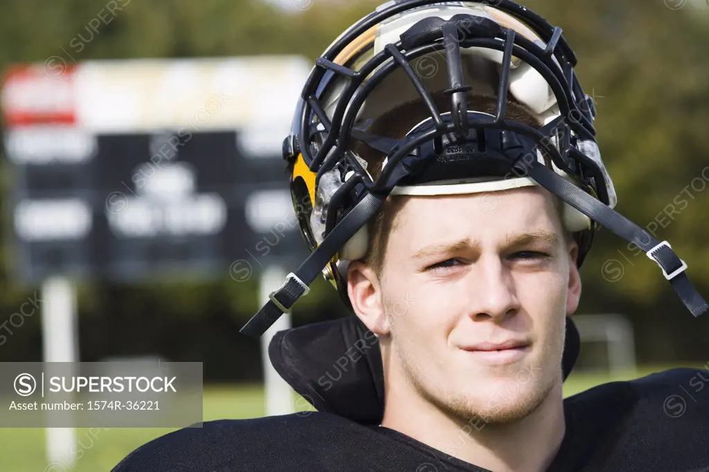 Portrait of a football player