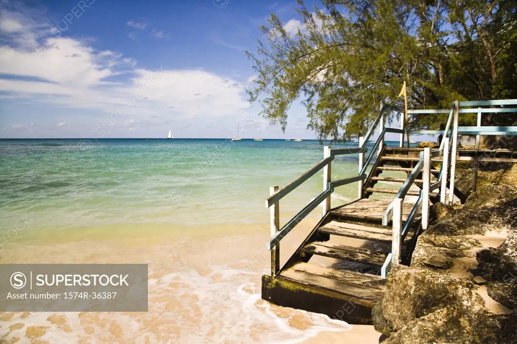 Staircase on the beach
