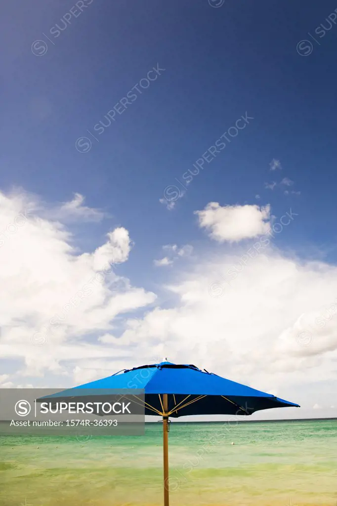 Beach umbrella on the beach