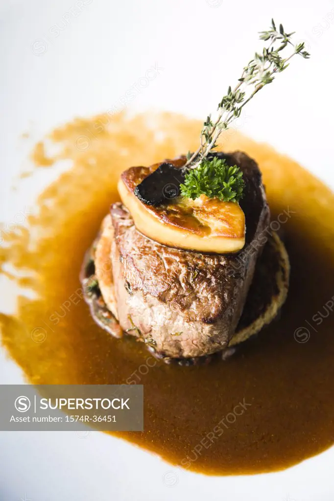 Veal in mushroom sauce, Papeete, Tahiti, French Polynesia