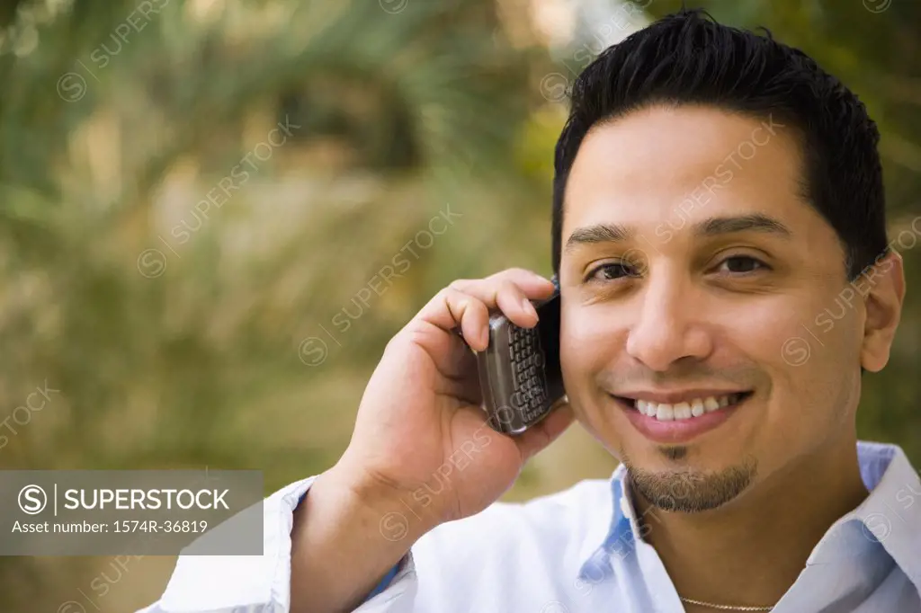 Man talking on a mobile phone