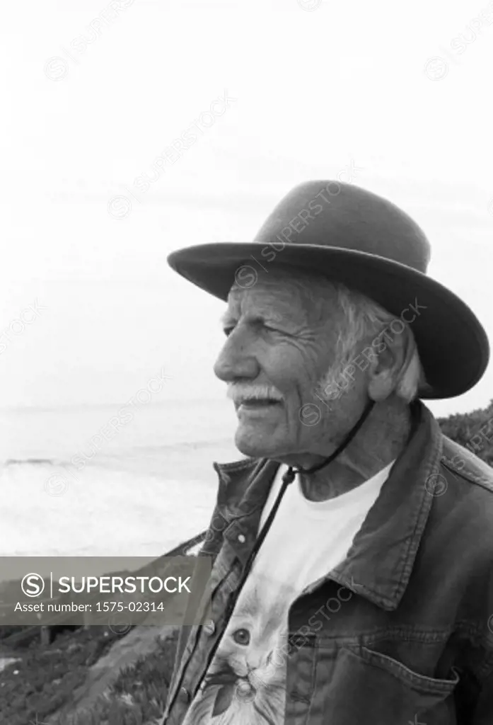 Older man with hat