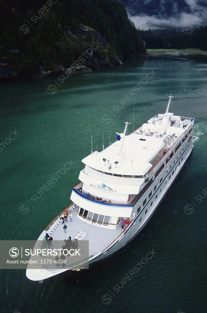 Aerial of cruise Ship