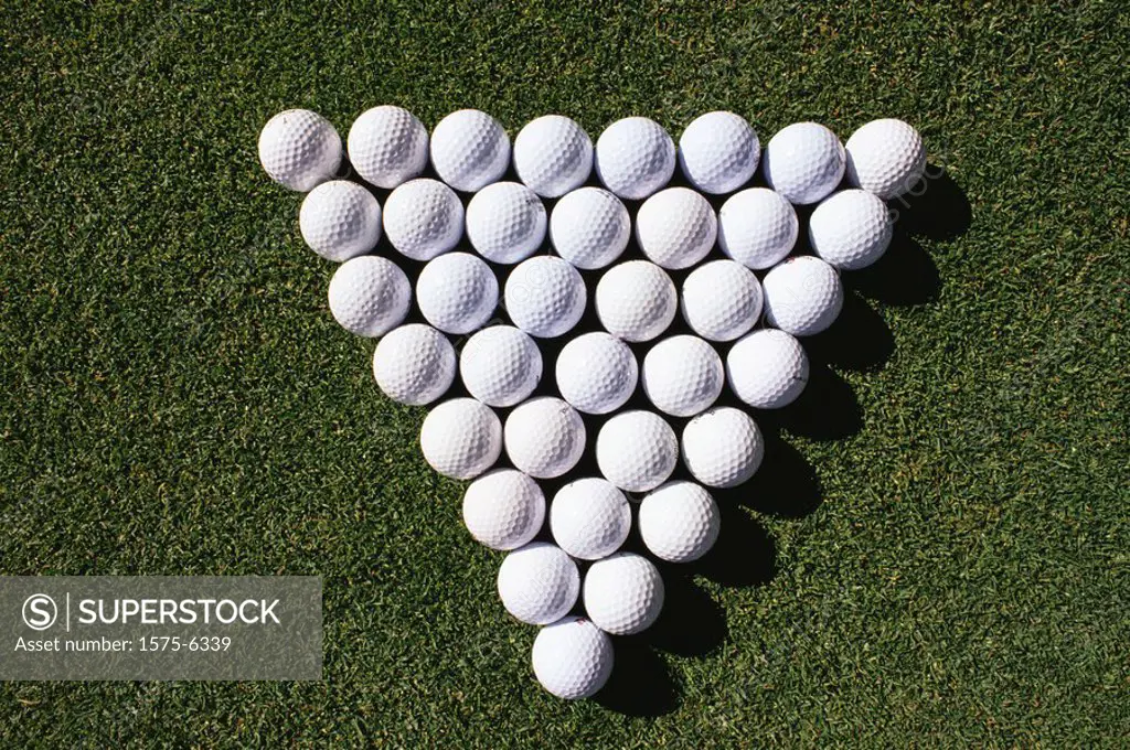 golf balls in a triangle