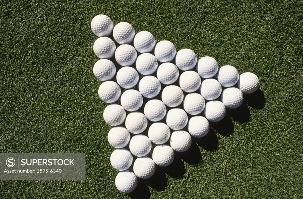 Golf Balls in a pattern