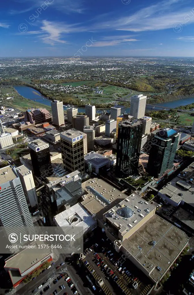 aerial view of Edmonton, Alberta