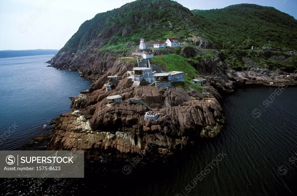 Aerial of St. John´s Newfoundland, lighthouse