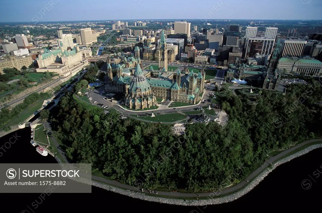 Aerial of Ottawa, Ontario, Canada