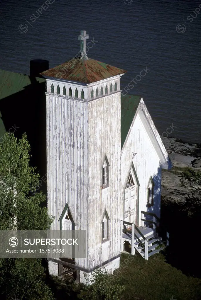 Aerial of Grosse Isle, Quebec, Canada