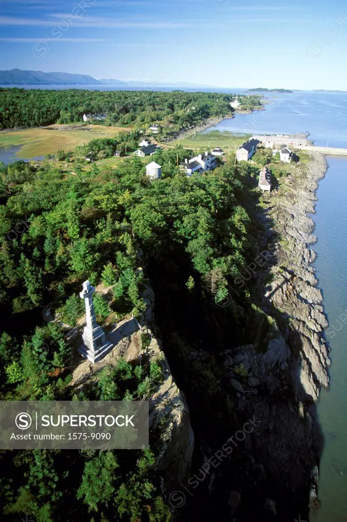 Aerial of Grosse Ile., Quebec, Canada