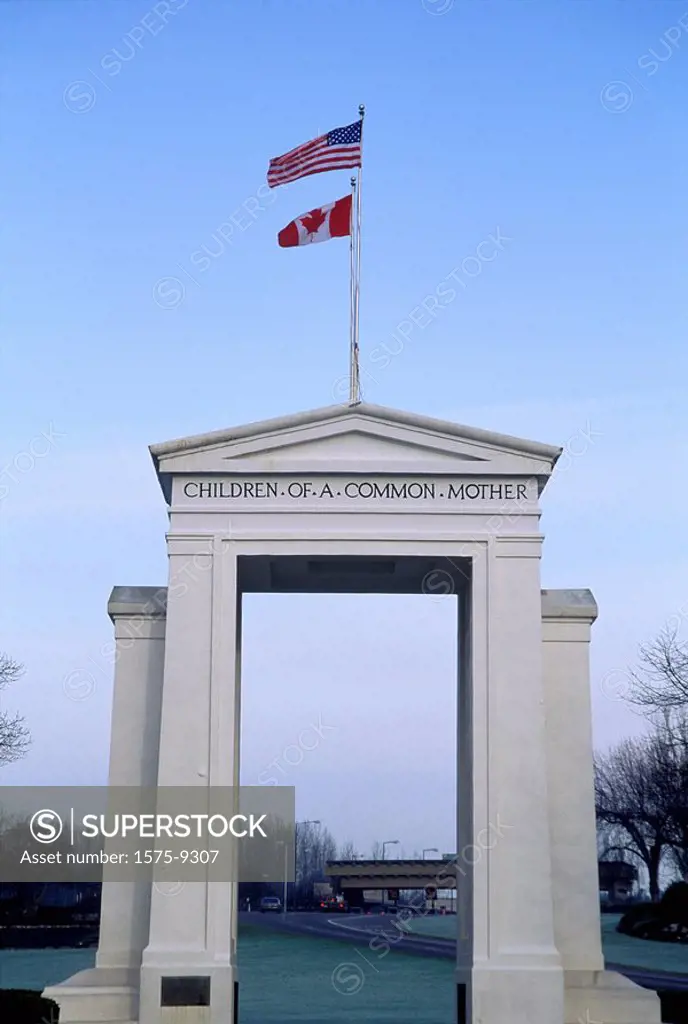 International Peace Arch, Canadian, US Border, White Rock, British Columbia, Canada