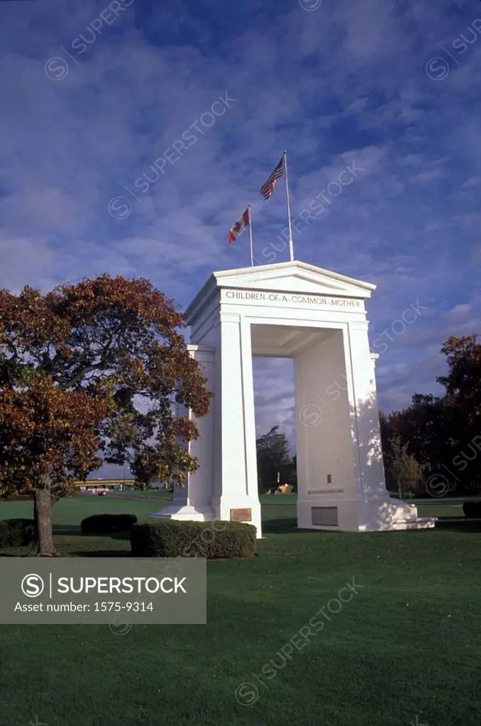 International Peace Arch, Canadian, US Border, White Rock, British Columbia, Canada