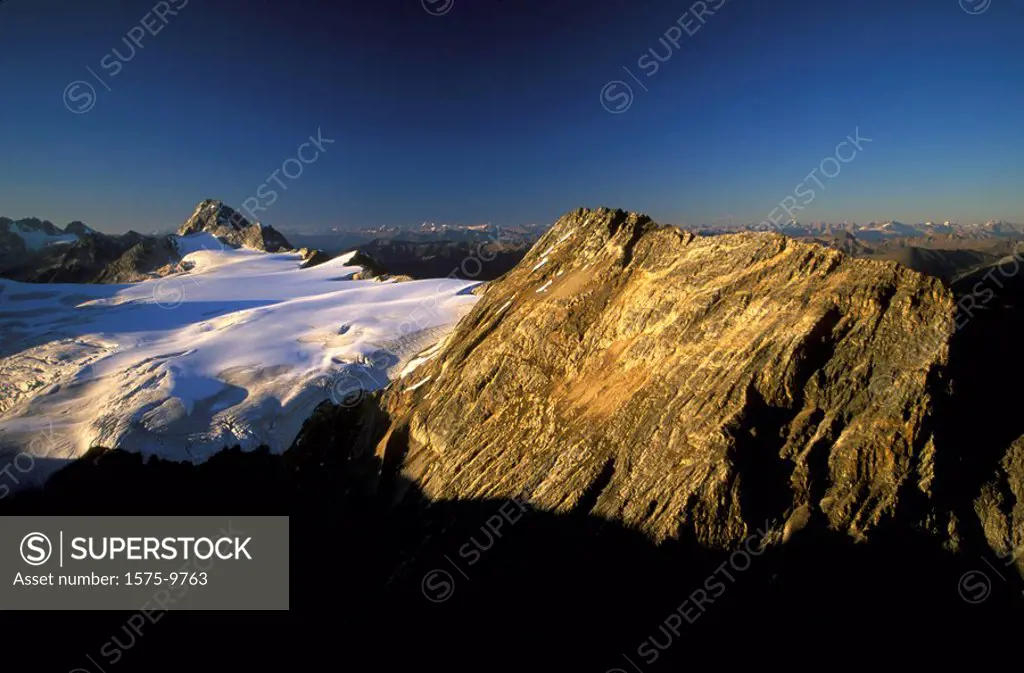 Aerial mountain scenic, Glacier National Park, British Columbia, Canada