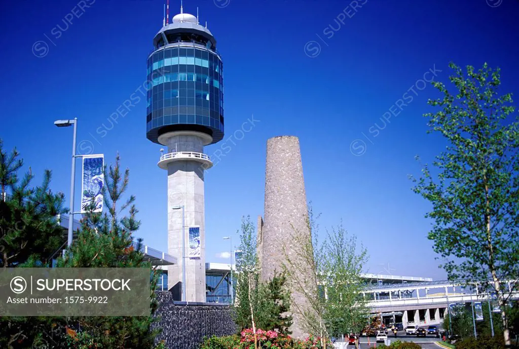 Exterior Vancouver International Airport, Control Tower, British Columbia, Canada