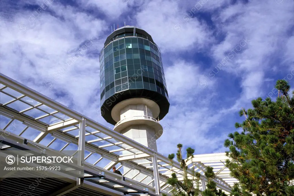 Exterior of Vancouver International Airport, Control Tower, British Columbia, Canada