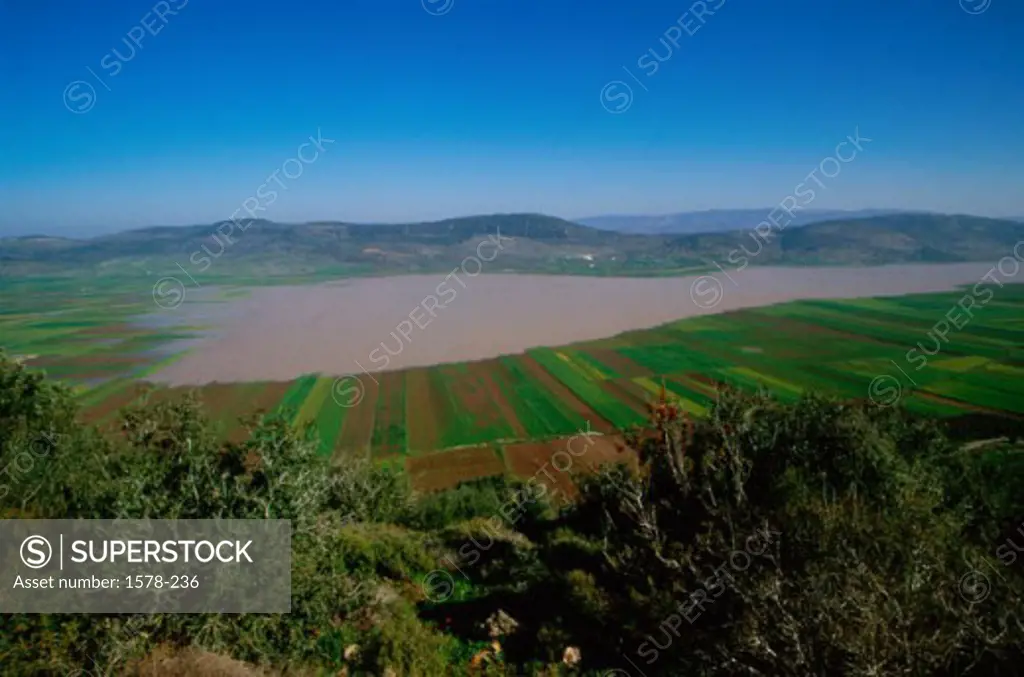 High angle view of a valley, Natofa Valley, Israel