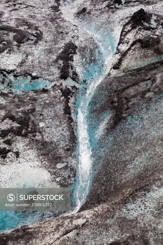 Detail of Solheimajokull Glacier, Iceland