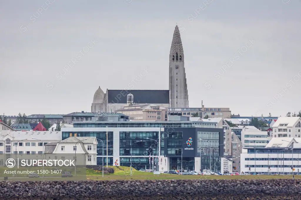 Reykjavik, Iceland with Hallgrimskirkja Church.