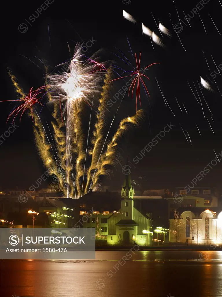 Iceland, Reykjavik, New Years Eve, Fireworks