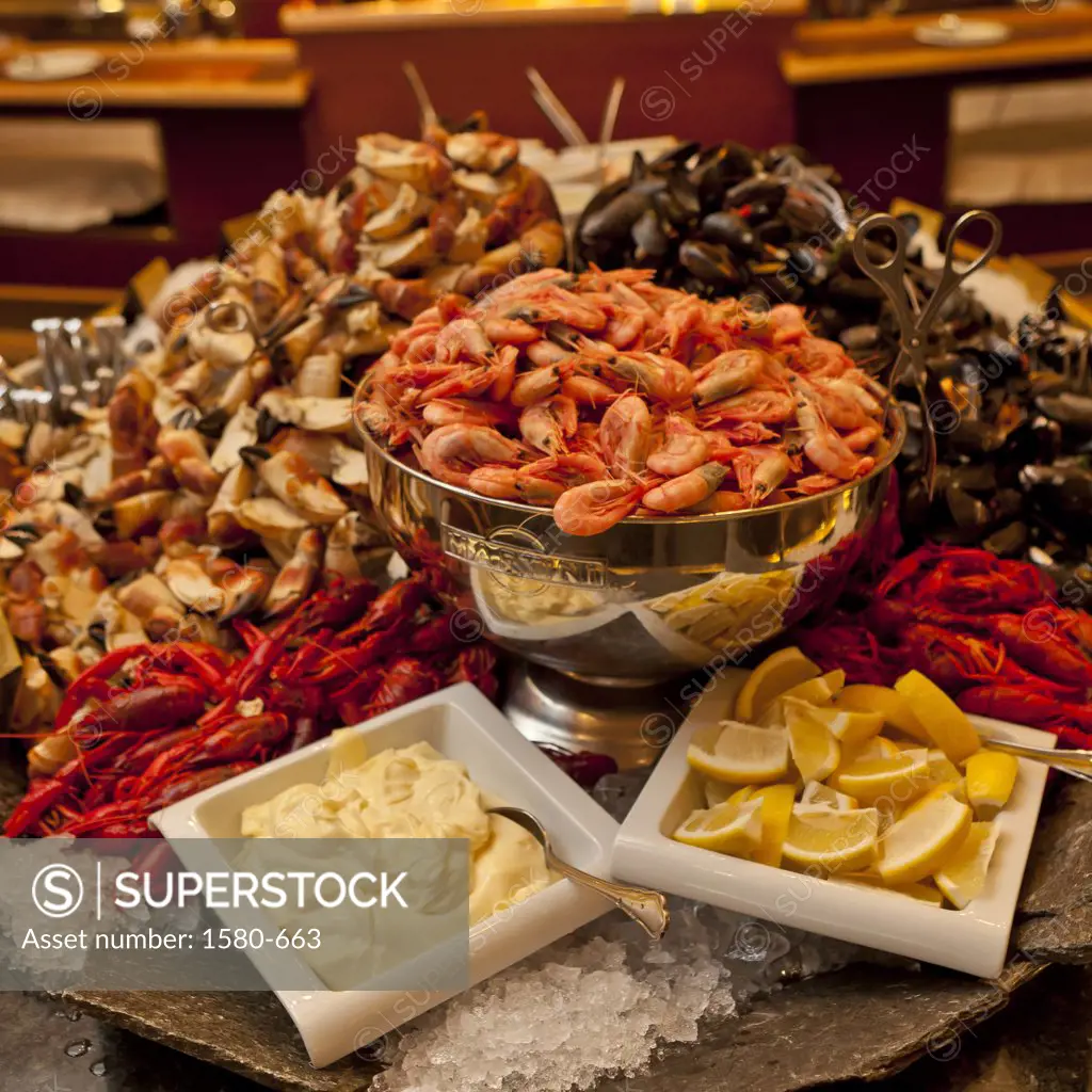 Fresh seafood in a hotel, Hotel Union, Norway