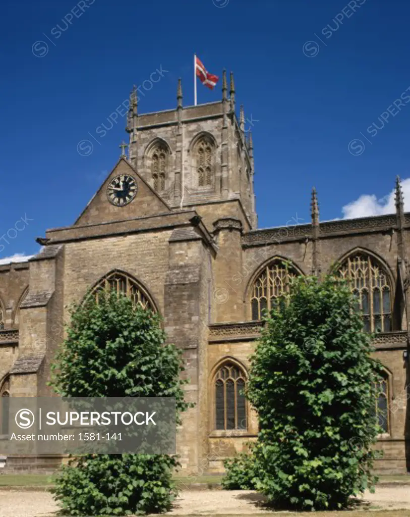 Low angle view of an abbey, Sherborne Abbey, Dorset, England