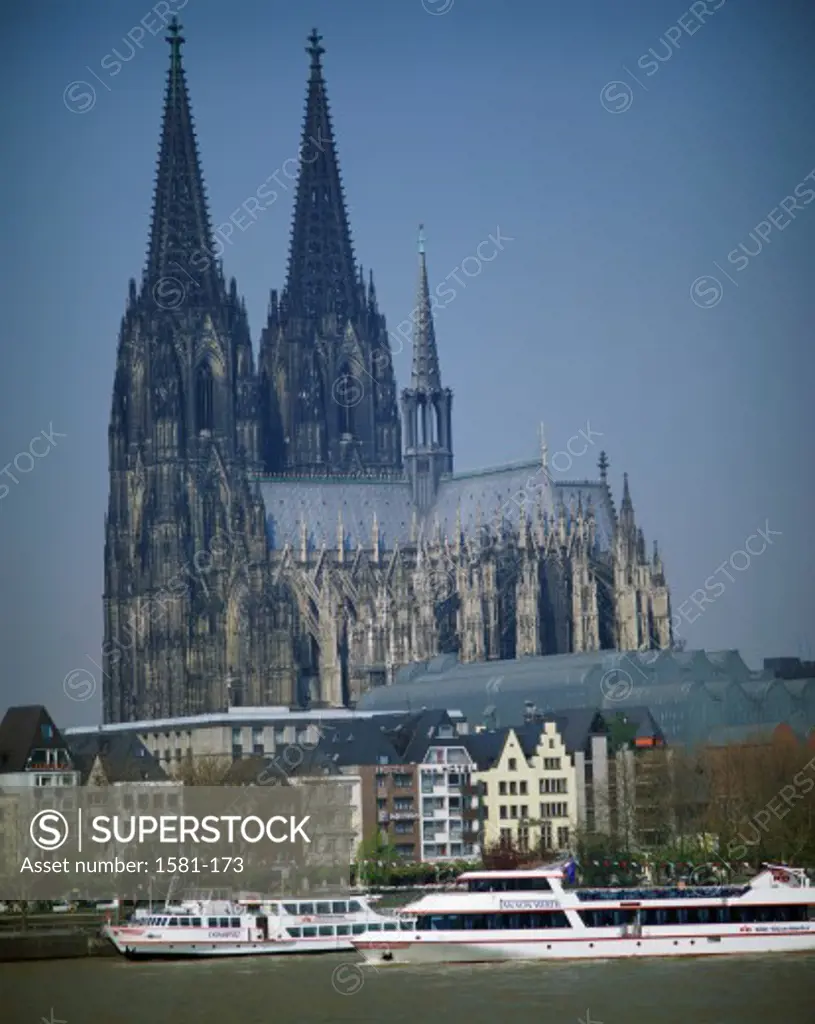 Low angle view of a cathedral, Cologne Cathedral, Cologne, Germany