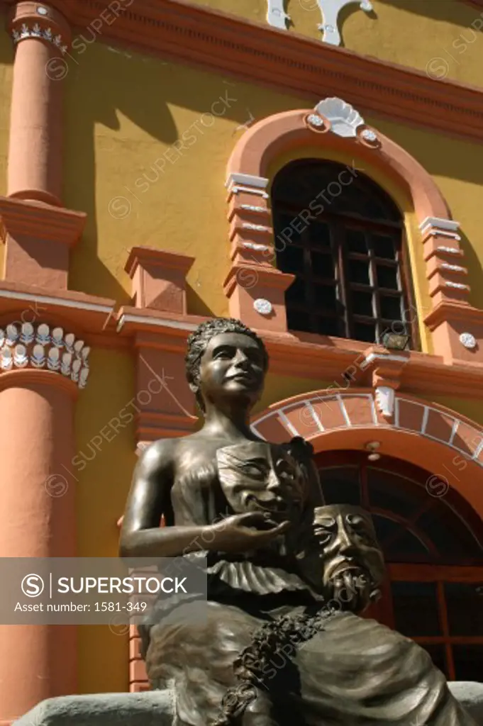 Statue outside a theater, Municipal Theater, Leon, Nicaragua