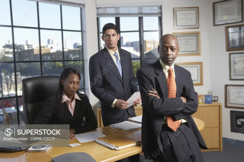 Portrait of three business executives in an office