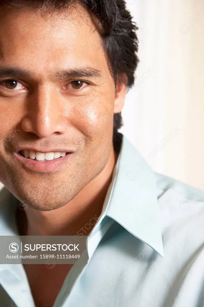 Pacific Islander man smiling