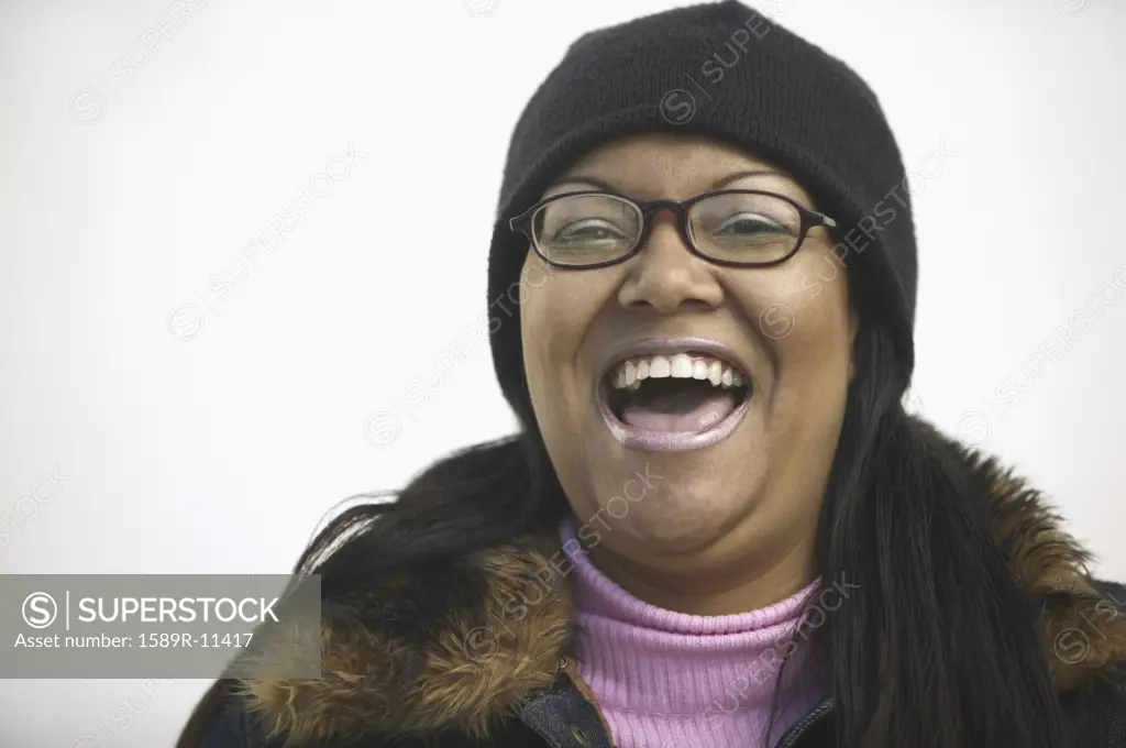 Closeup of a happy woman