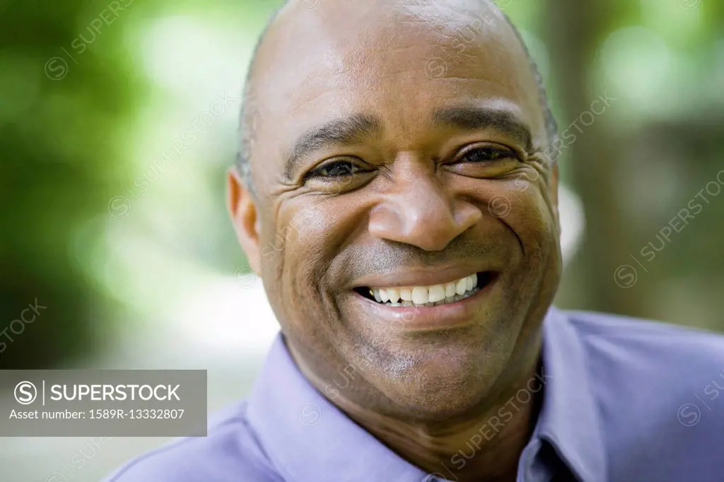 Smiling African American man