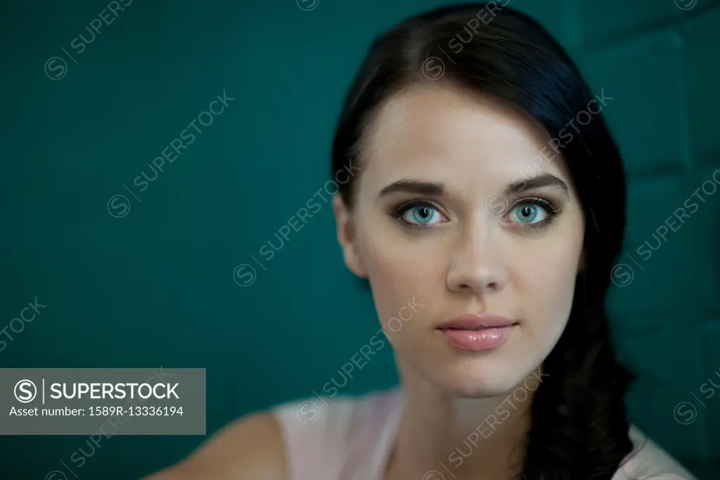 Portrait of serious woman
