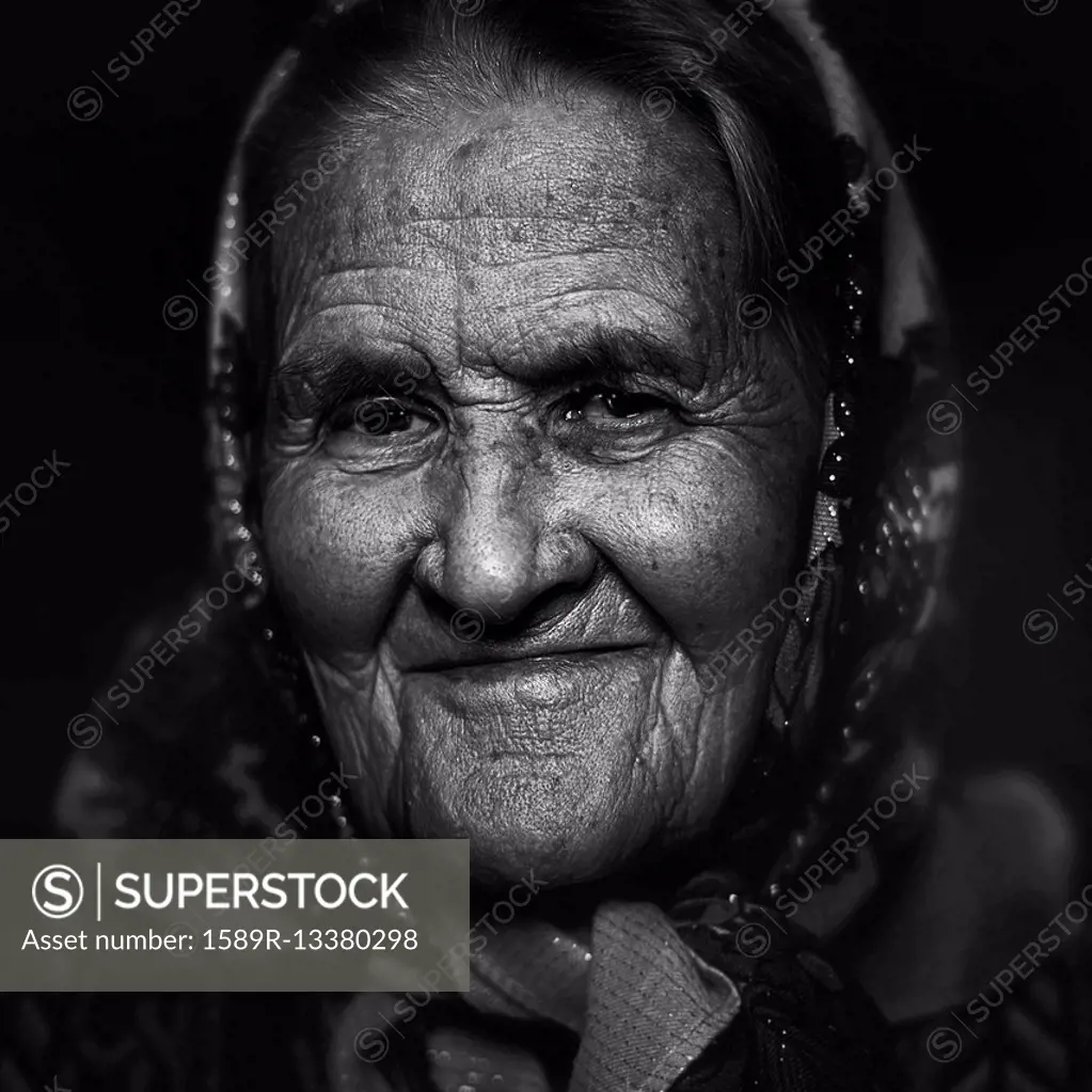 Close up of Senior Caucasian woman's face