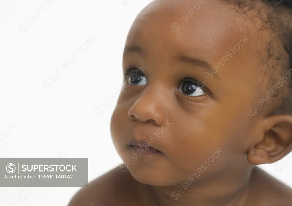 Serious African American baby boy