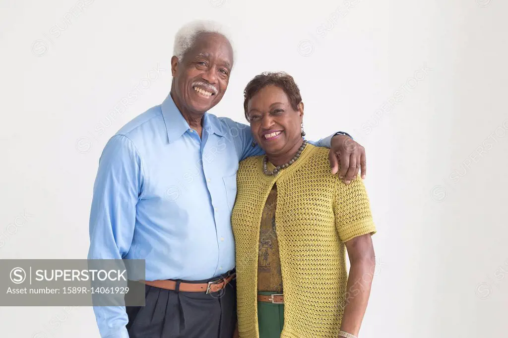 Portrait of smiling and older Black couple