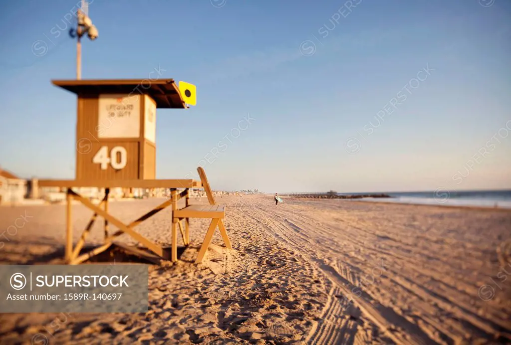 Lifeguard station on beach